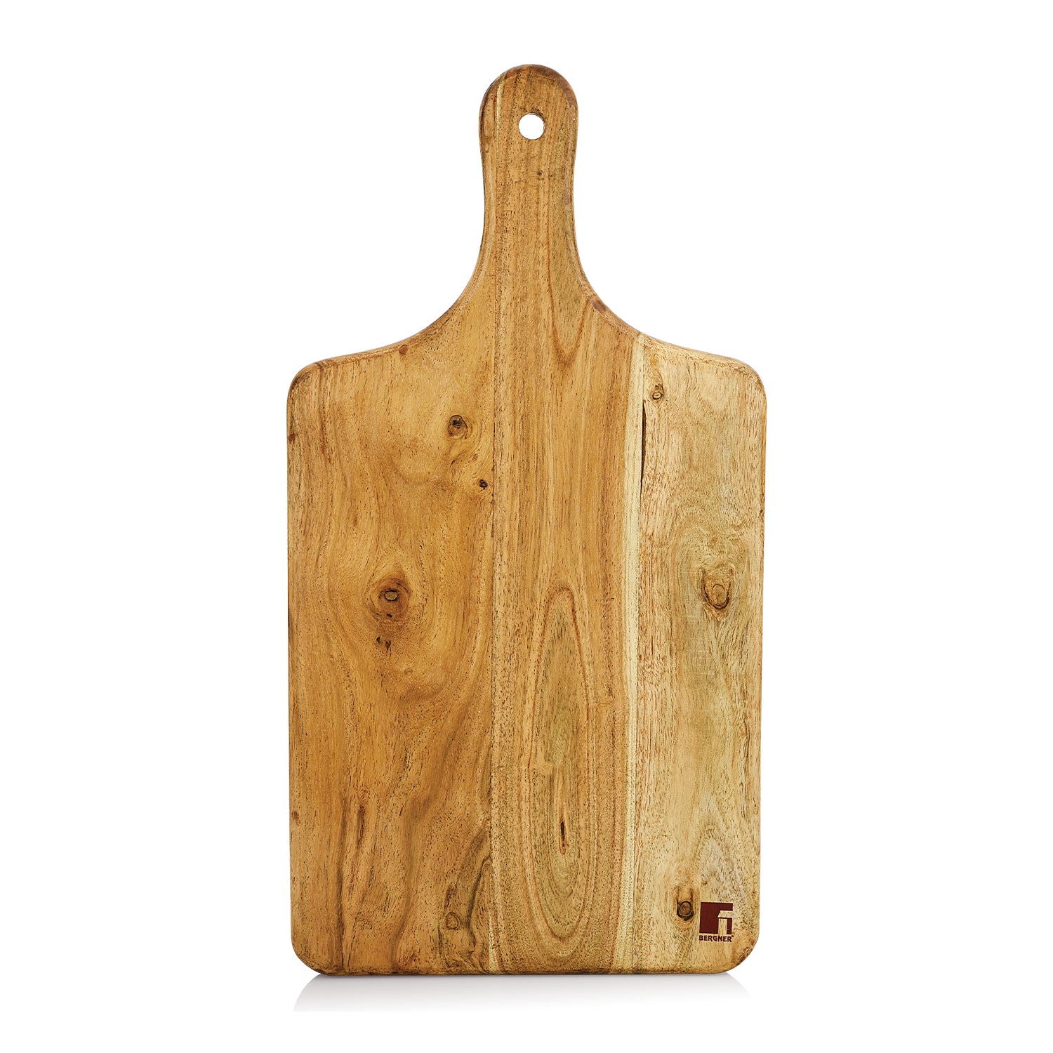 Bergner Wooden Chopping Board for Kitchen, Acacia Wood, Smooth Odour and BPA Free