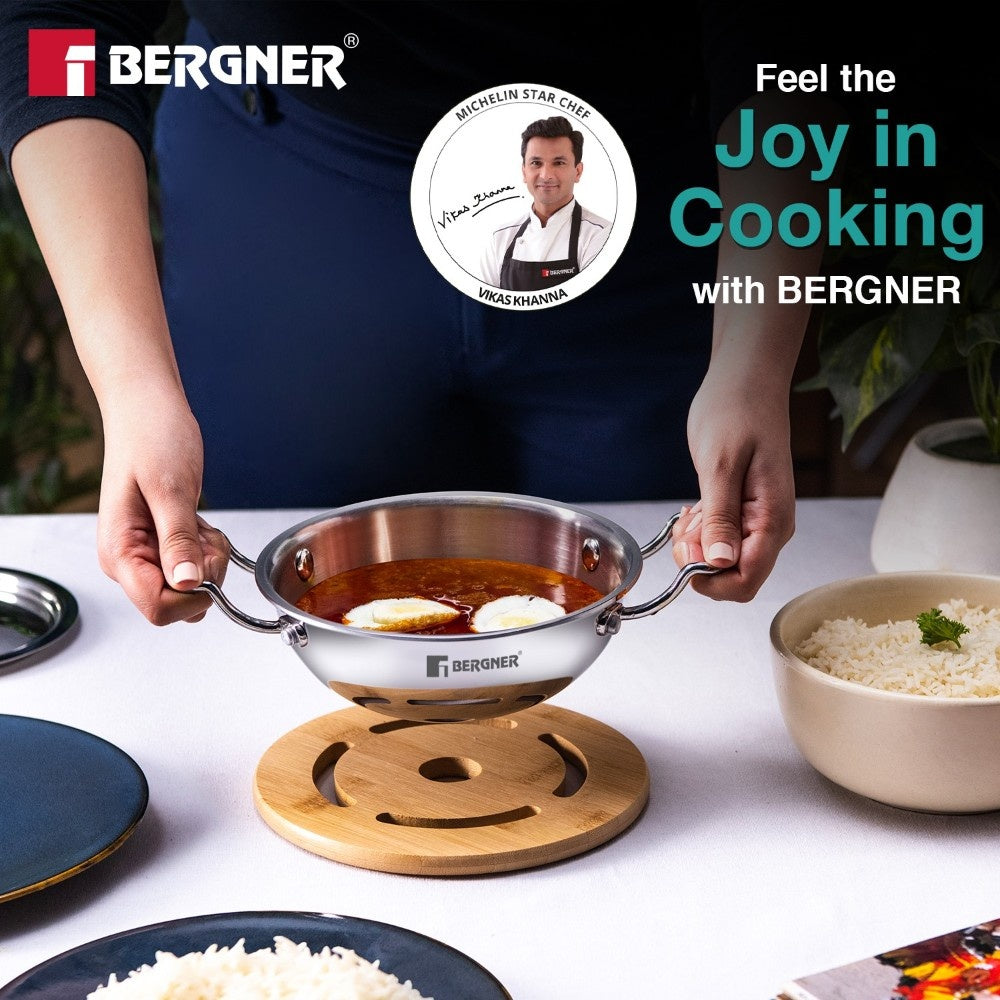 Argent Junior Chef Tri-Ply Stainless Steel Kadai