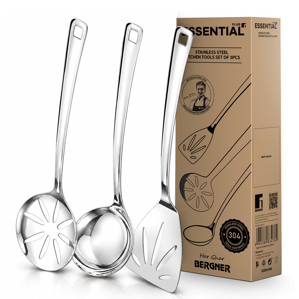 Essential Plus Stainless Steel Kitchen Tool Set 3 Pcs