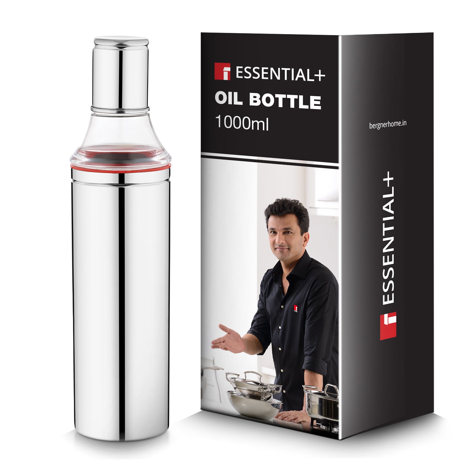 Essential Plus Stainless Steel Oil Bottle for Kitchen 1000ml