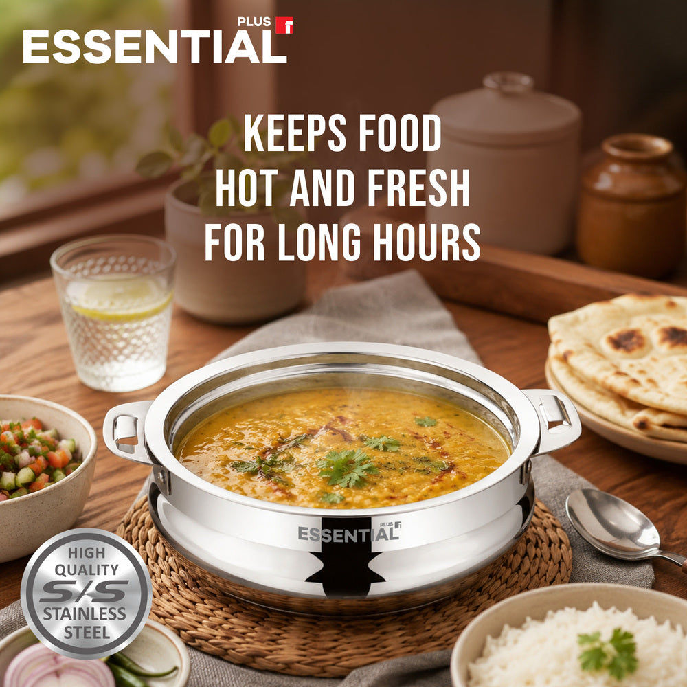 Essential Plus Stainless Steel Belly Hot Pot (2500ml)
