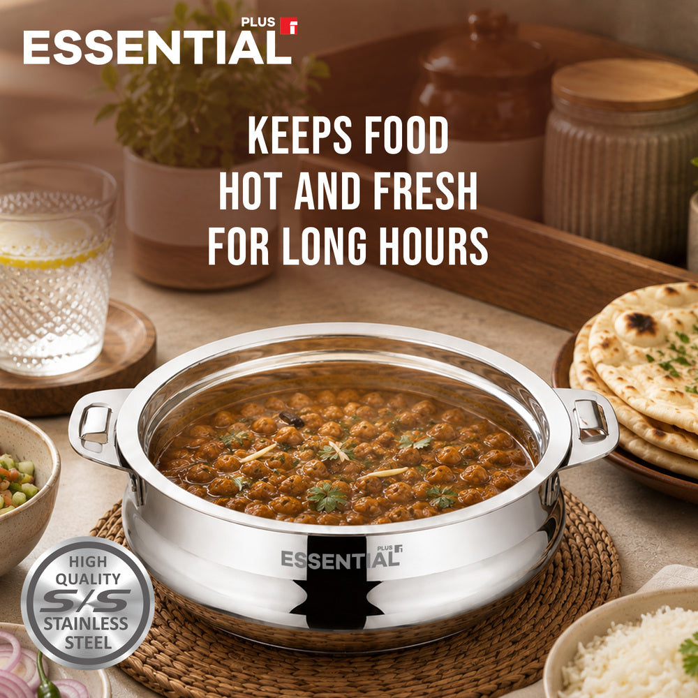 Essential Plus Stainless Steel Belly Shape Hot Pot/Casserole 4000ml