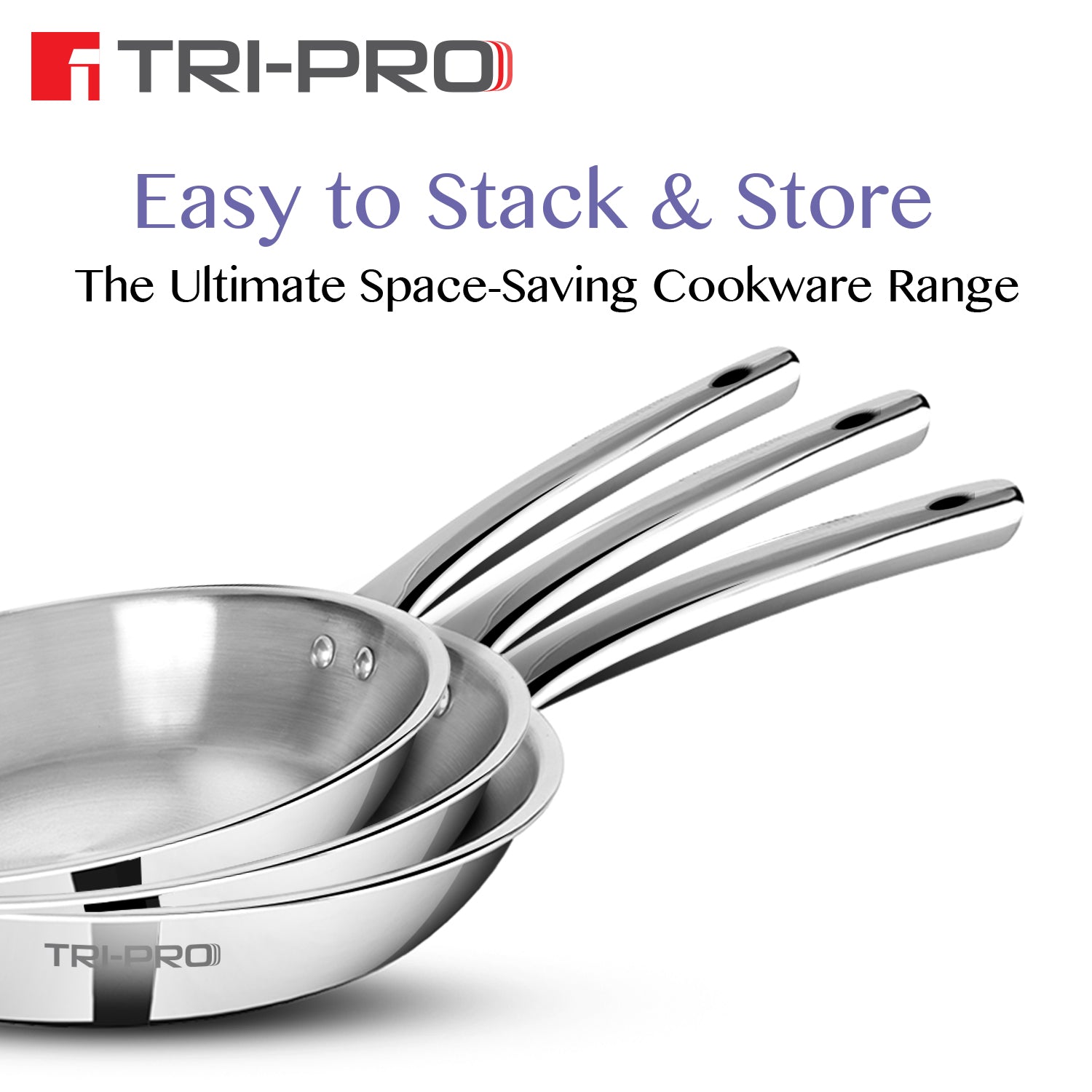TriPro Tri-Ply Stainless Steel 24cm (1.5L) Frypan