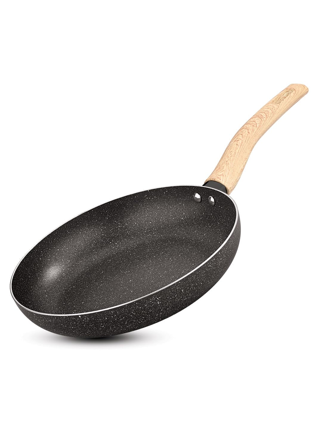 Bergner Earth Black Non-Stick Frypan, Consumes Less Oil - Induction Bottom