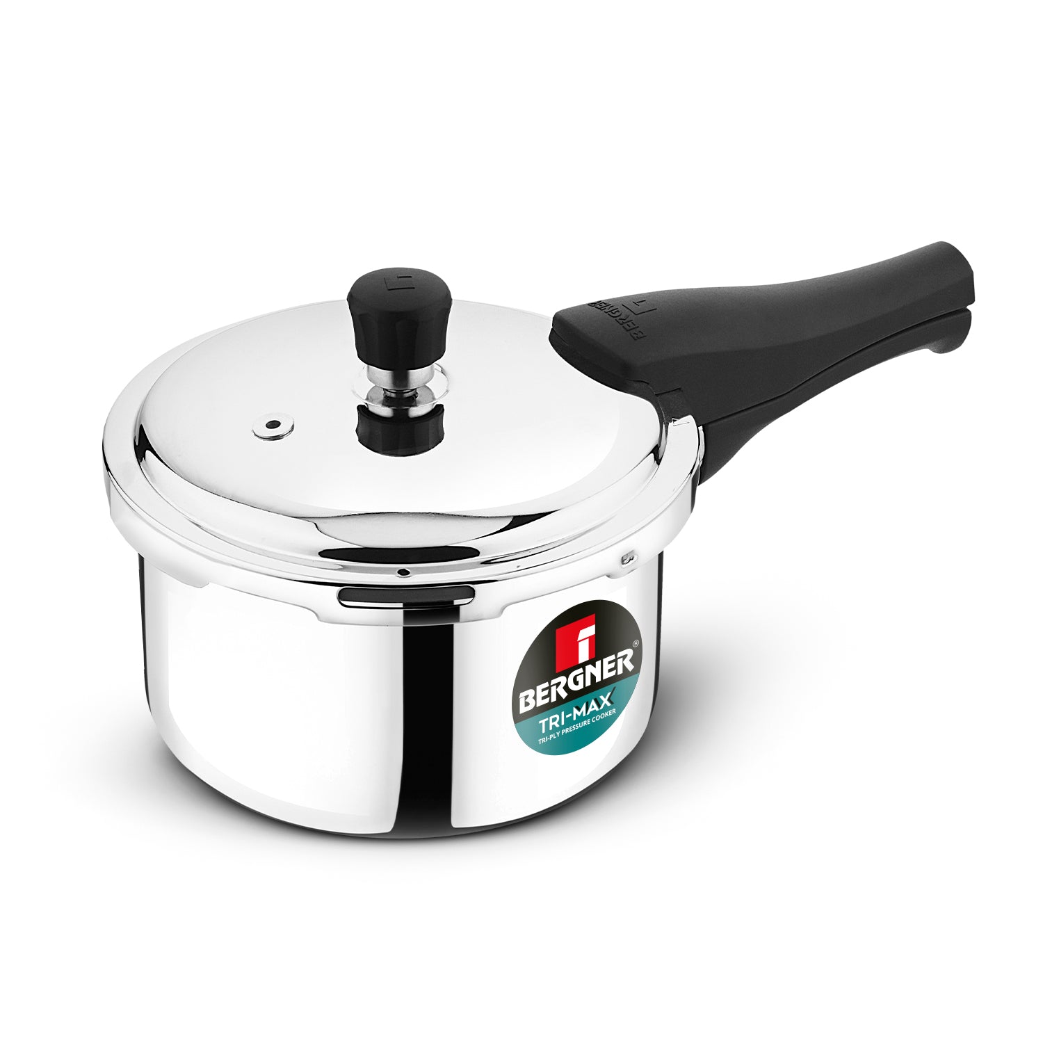 Bergner Trimax Stainless Steel Outer Lid Pressure Cooker, Easy Locking - Induction Bottom ( 5-Year Warranty)