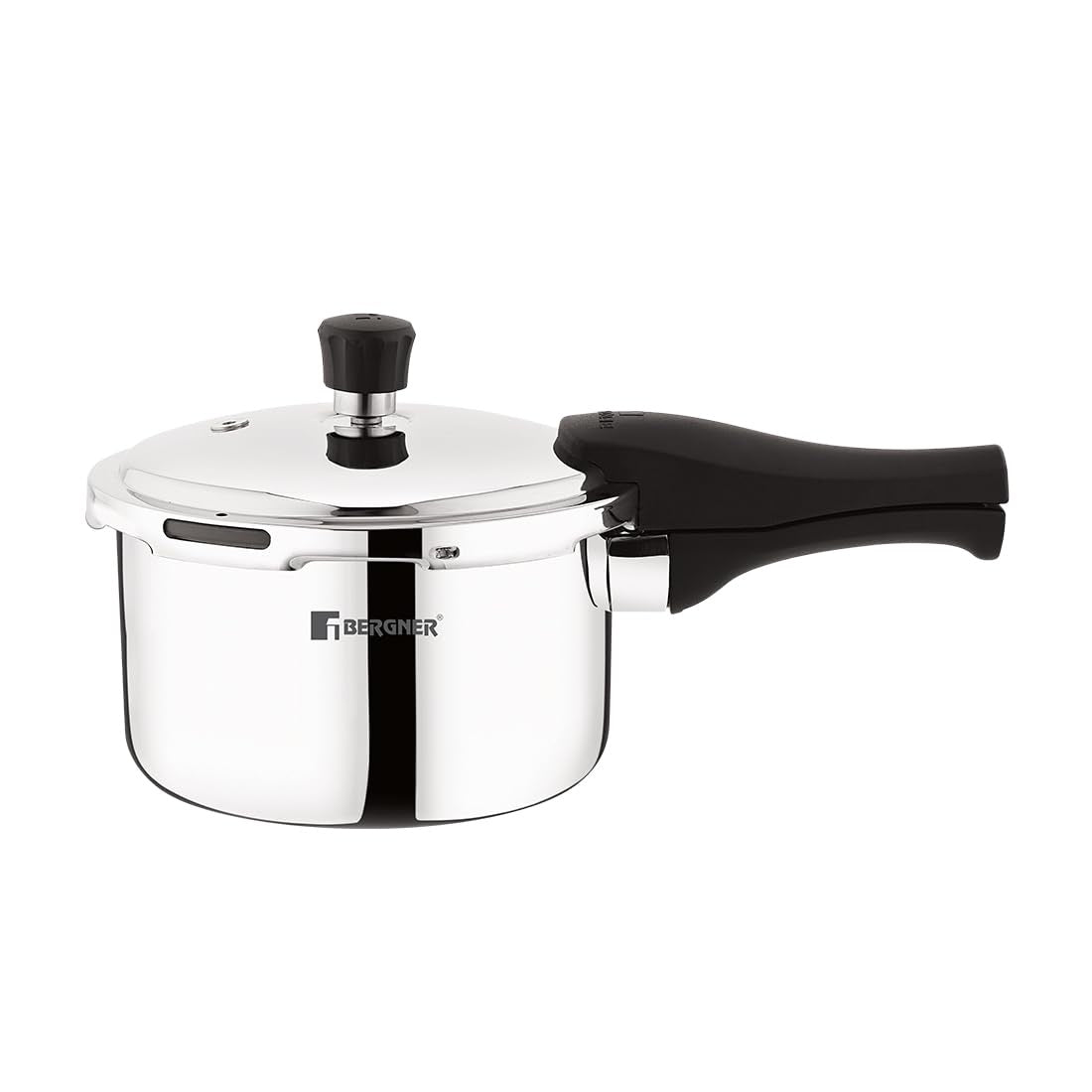 Bergner Trimax Stainless Steel Outer Lid Pressure Cooker, Easy Locking - Induction Bottom ( 5-Year Warranty)