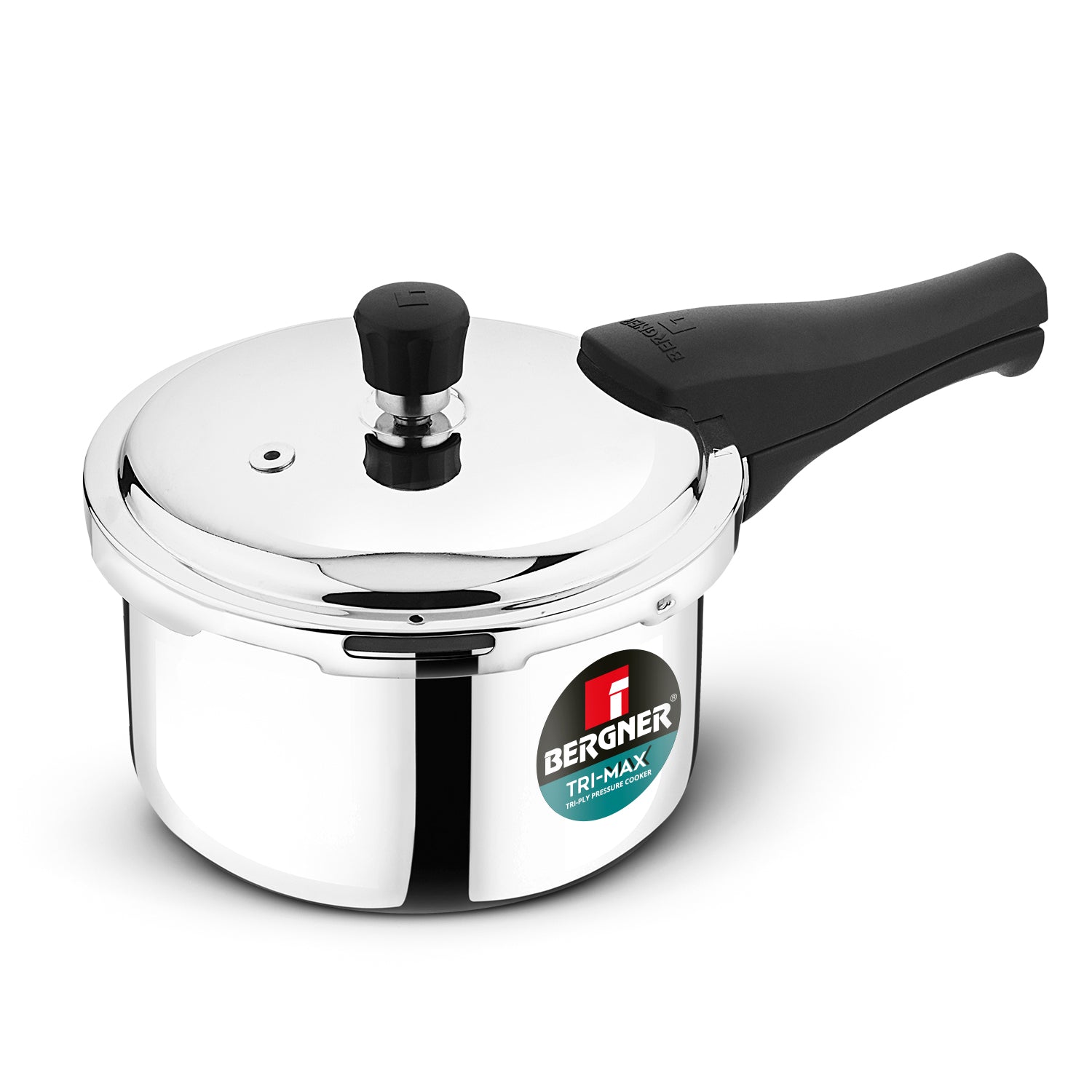 Bergner Trimax Stainless Steel Outer Lid Pressure Cooker, Easy Locking - Induction Bottom ( 5-Year Warranty)