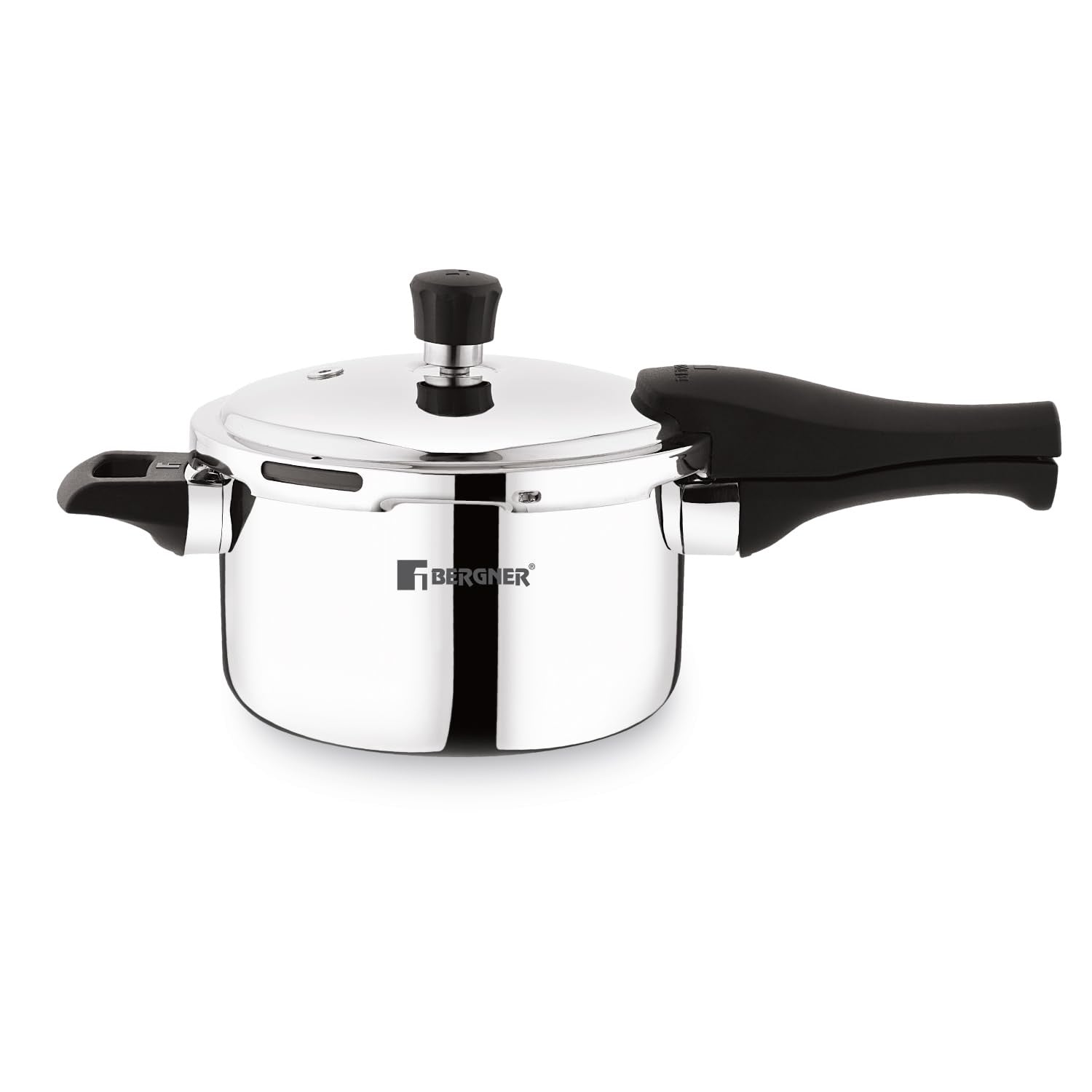 Bergner Trimax Stainless Steel Outer Lid Pressure Cooker, Easy Locking - Induction Bottom ( 5-Year Warranty)