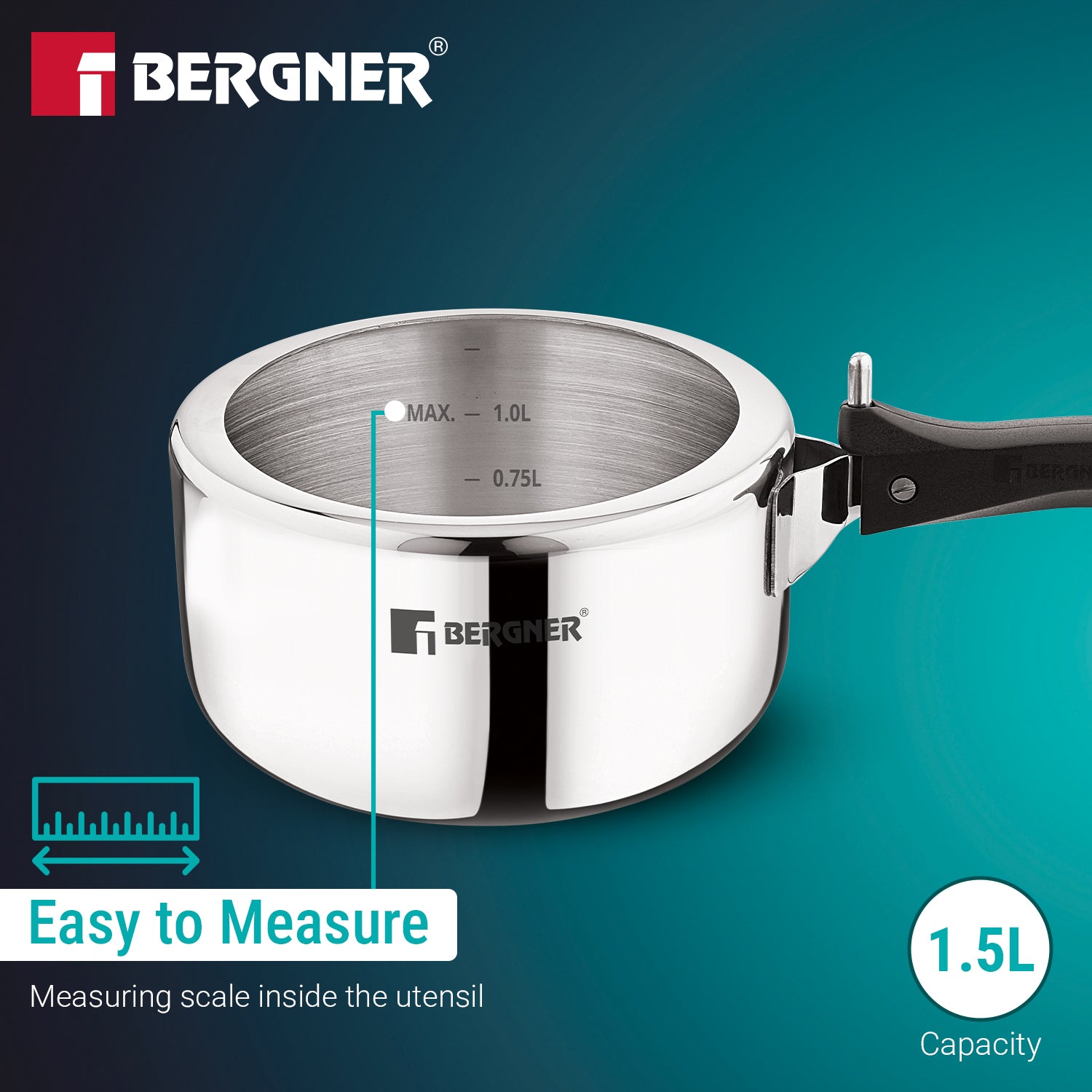 Argent Tri-Ply Stainless Steel Inner Lid Pressure Cooker