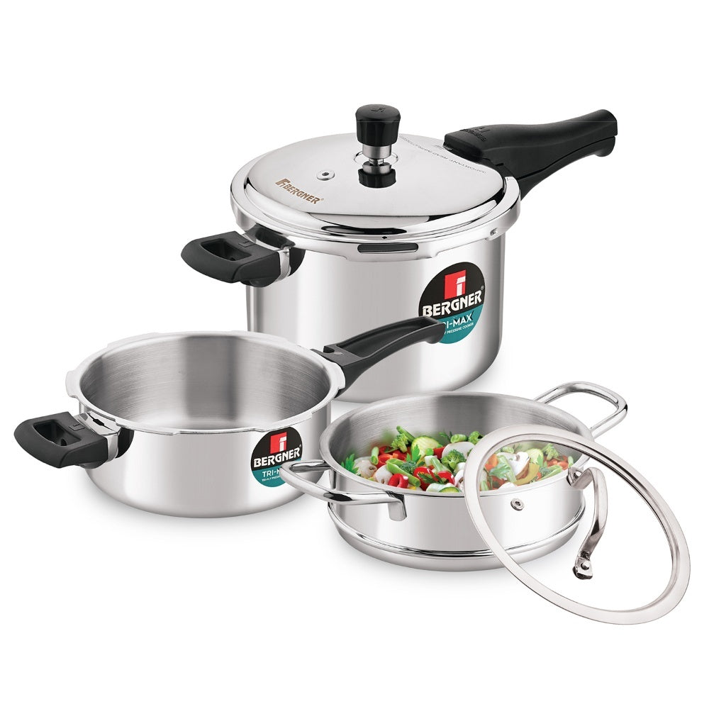 Trimax TriPly Multi Combo Pressure Cooker - Induction Bottom