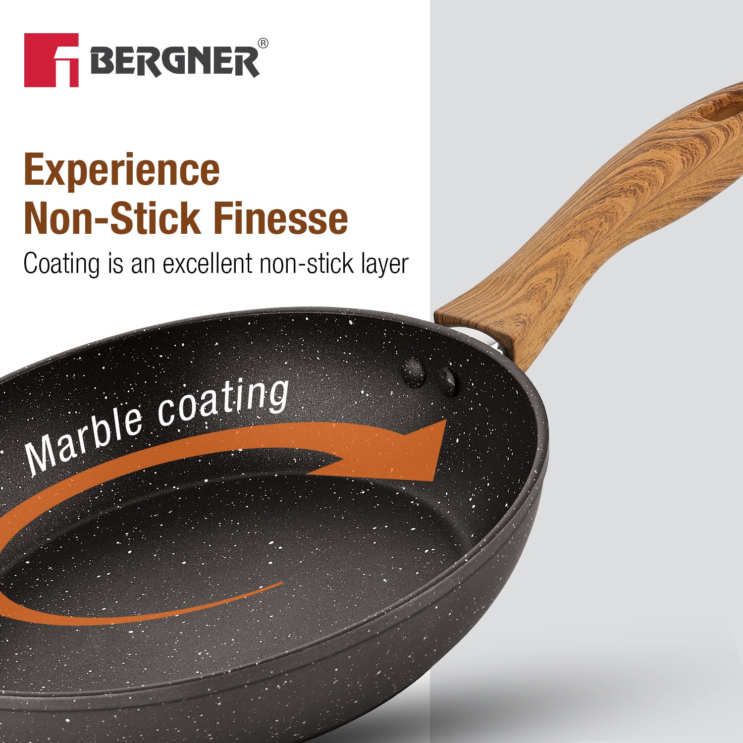 Ivory Black Granite 24cm Non-Stick Frypan