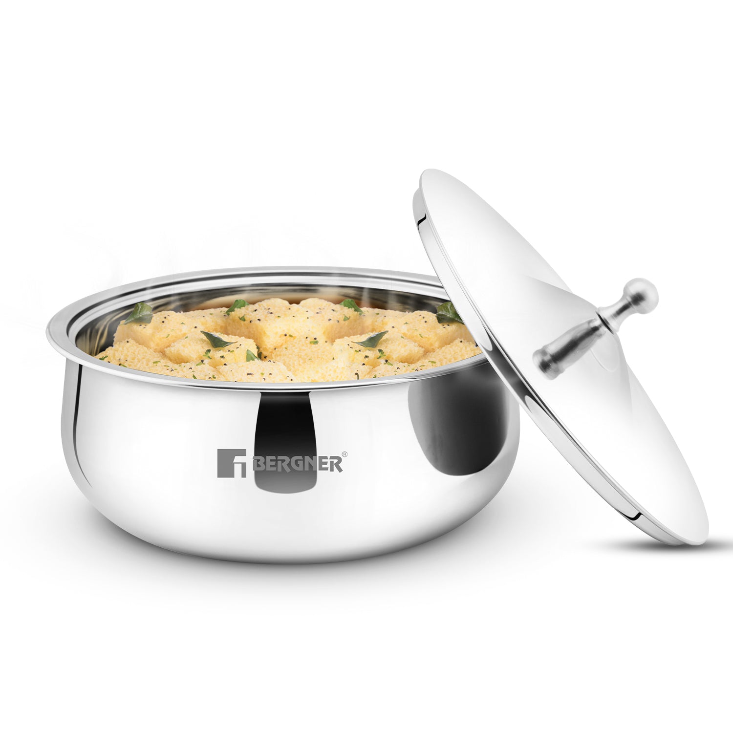 Vienna Stainless Steel Hot Pot, Double Walled Serving Casserole with PU Insulated Stainless Steel Lid