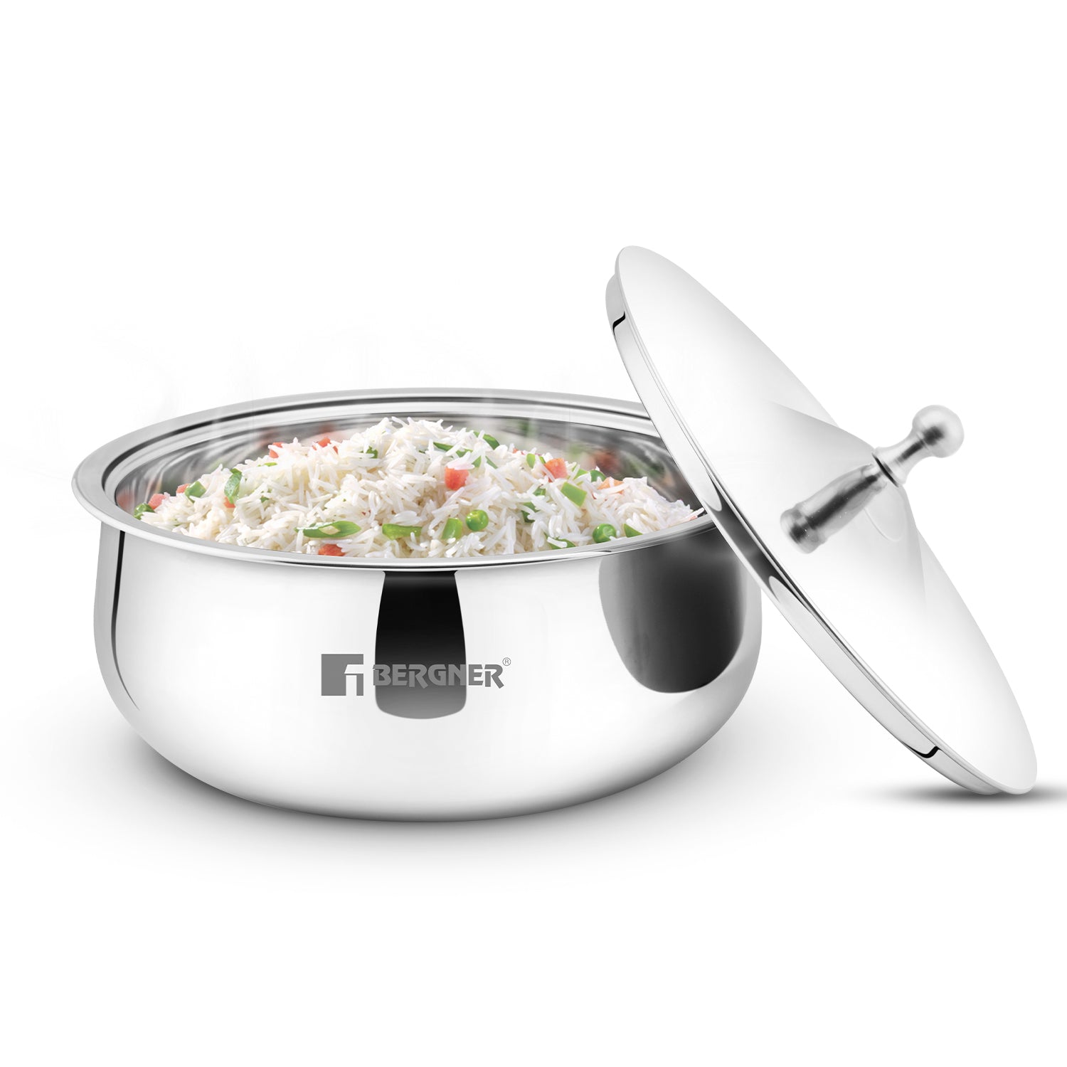 Vienna Stainless Steel Hot Pot, Double Walled Serving Casserole with PU Insulated Stainless Steel Lid