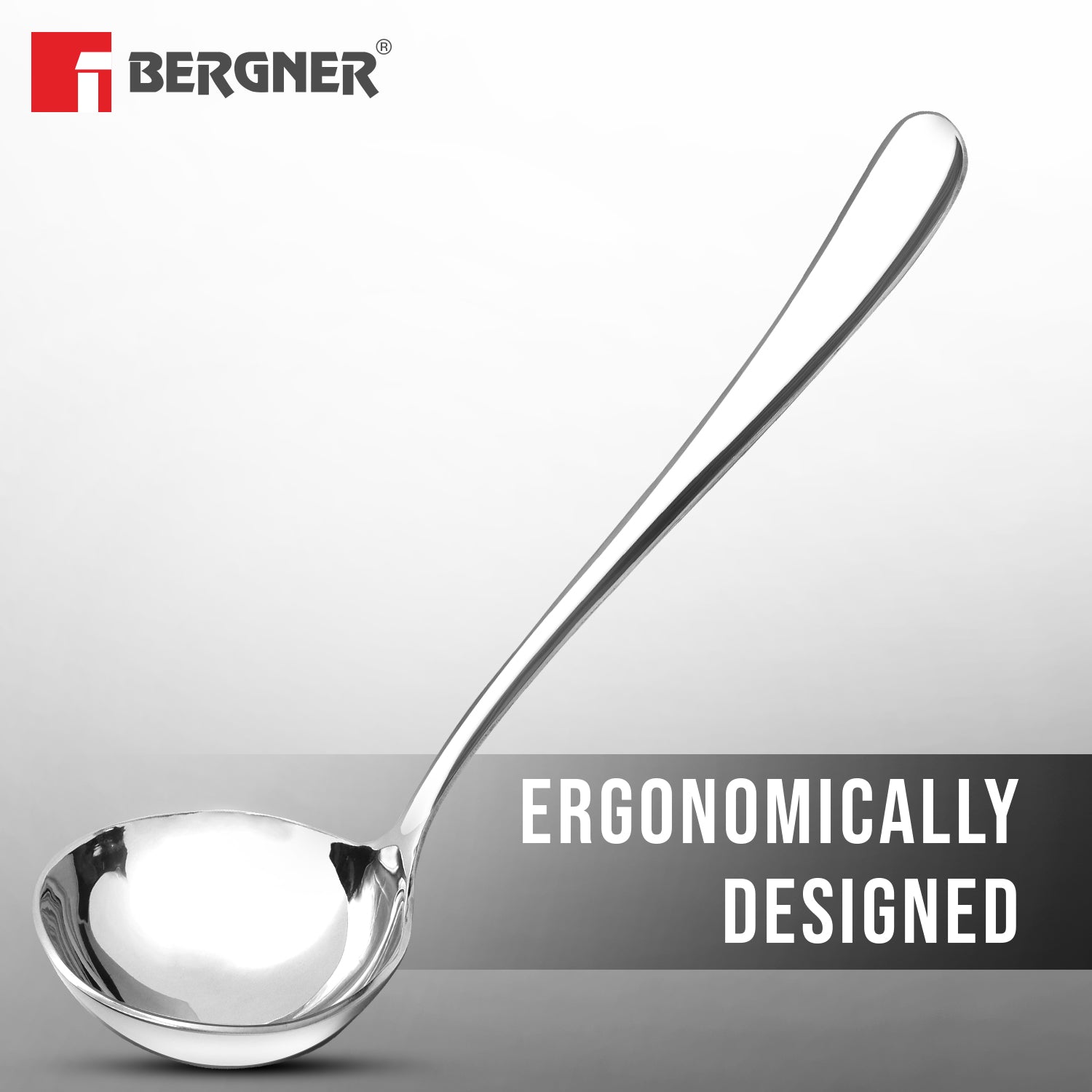 BE Essentials Baguette Stainless Steel Gravy Ladle, 22cm Long Soup Ladle,
