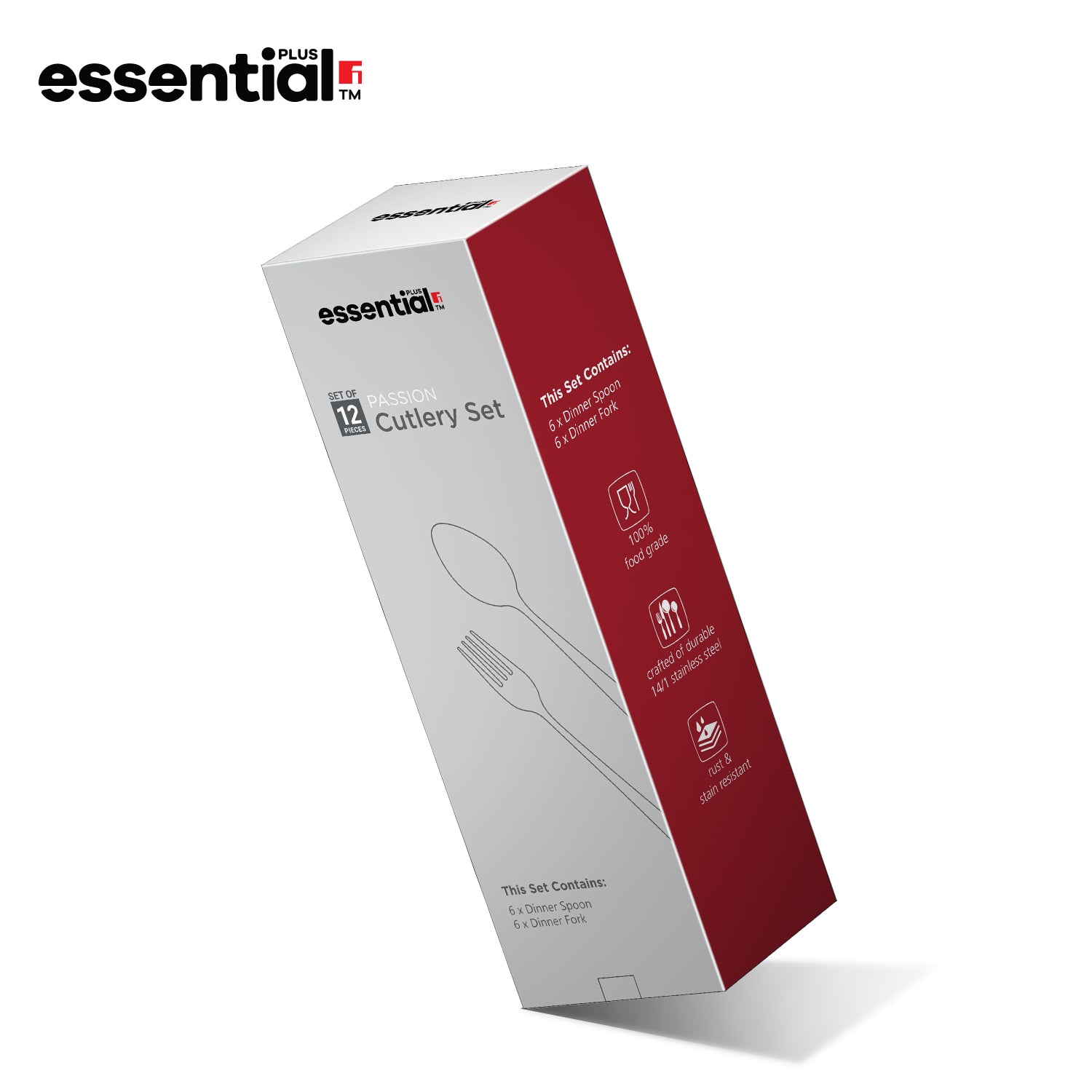 Essential Plus Passion 12 Pcs Stainless Steel Cutlery Set