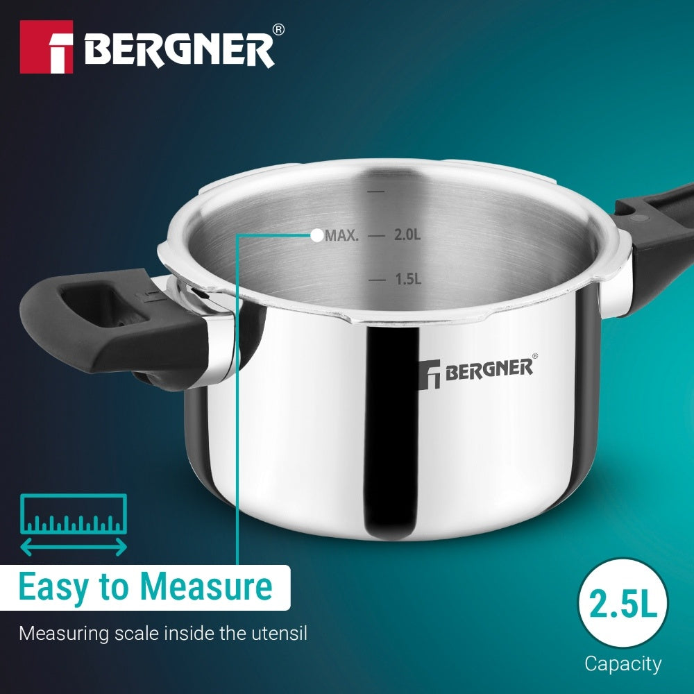 Argent Classic Triply 2.5 L Outer Lid Pressure Cooker - Induction Bottom
