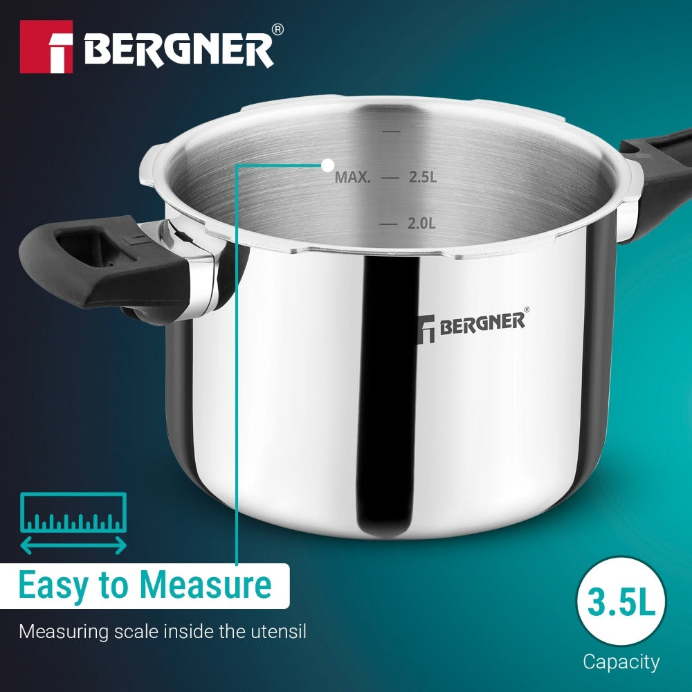 Argent Classic Triply 3.5 L Outer Lid Pressure Cooker - Induction Bottom