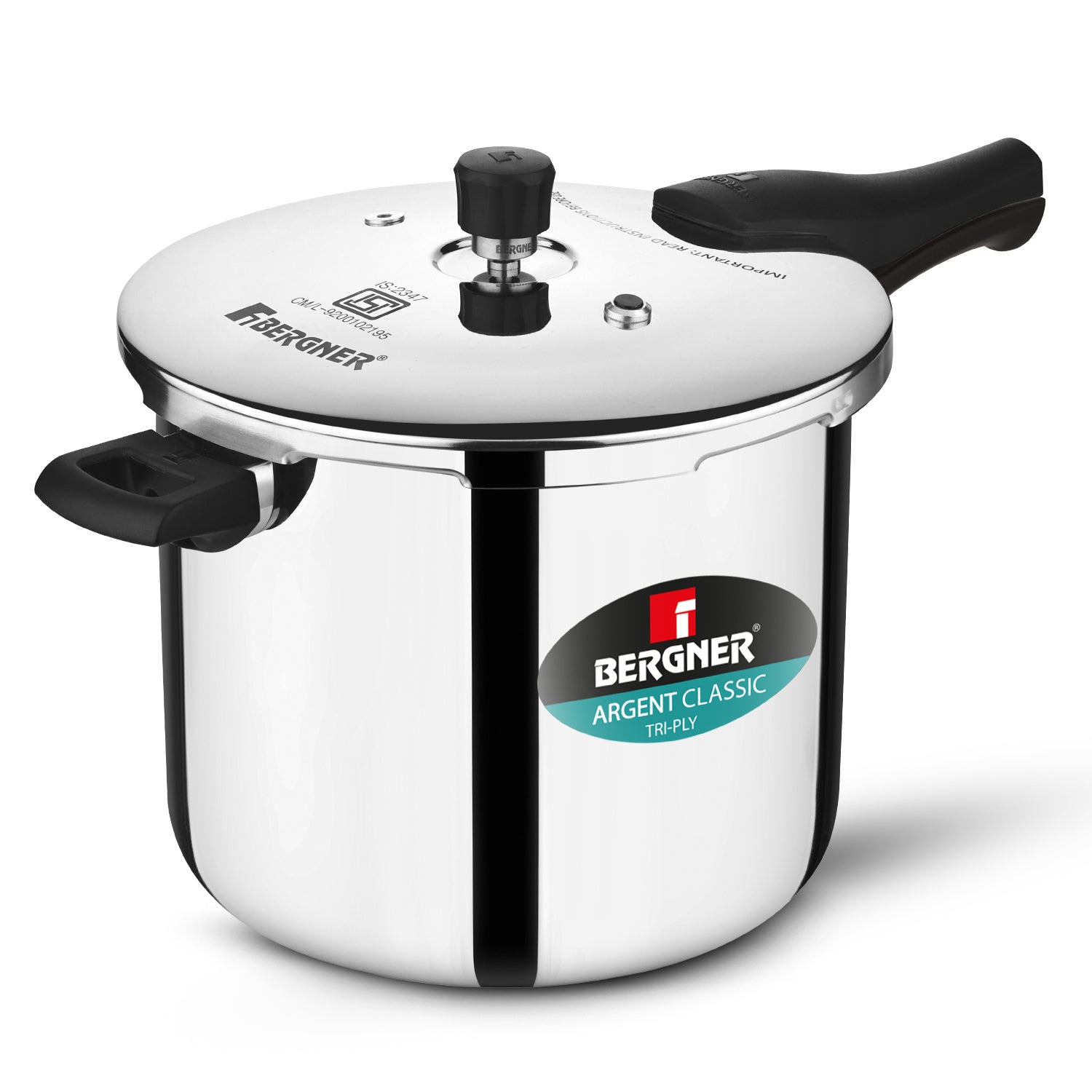 Argent Classic Pressure Cooker 10L Triply