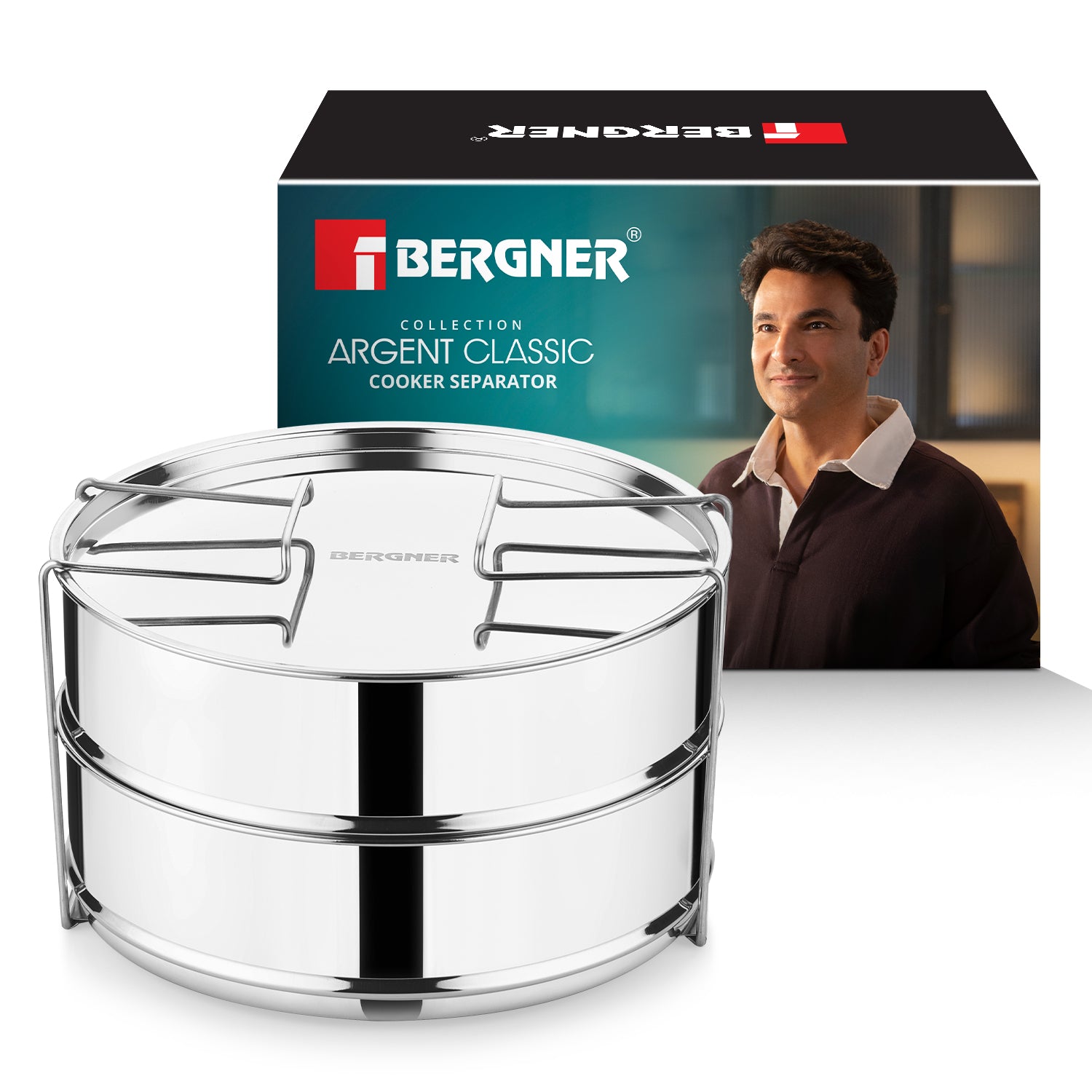Argent Classic Stainless Steel 2 Tier Pressure Cooker Separator