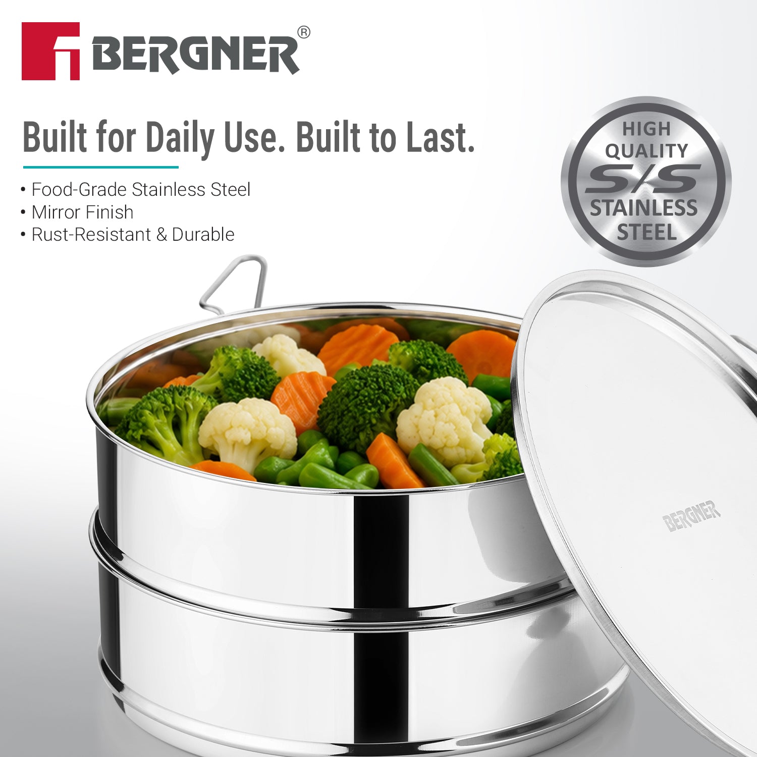 Argent Classic Stainless Steel 2 Tier Pressure Cooker Separator