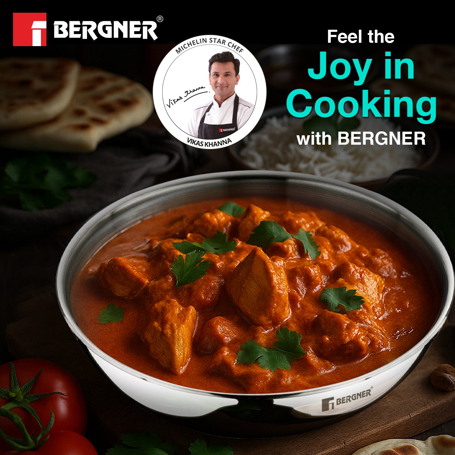 Argent 20cm (1.5L) TriPly Stainless Steel Tasra - Induction Bottom