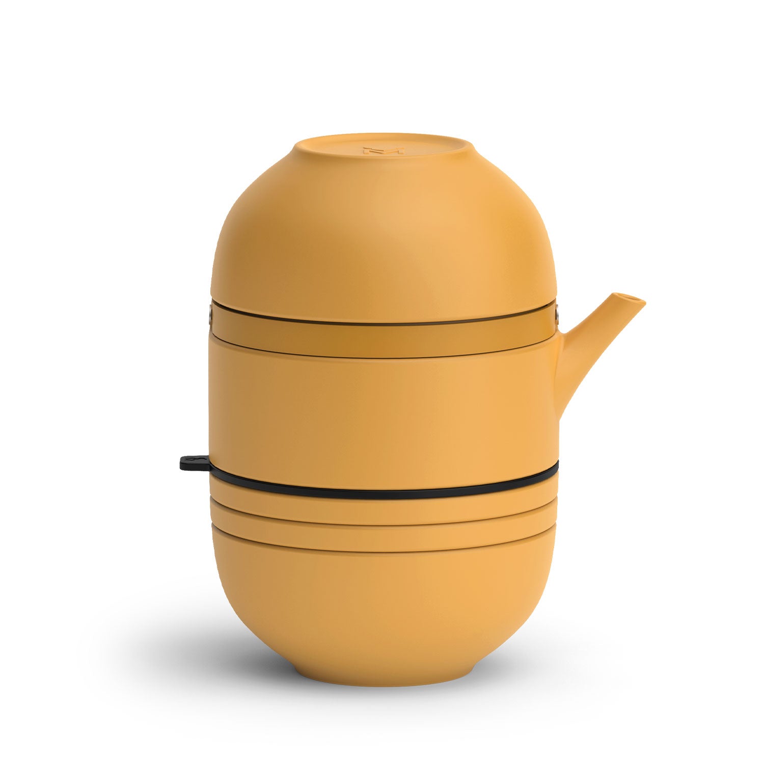 MasterPRO by Bergner Share Play Stoneware 8 Pcs Teaware Set - Mustard Yellow