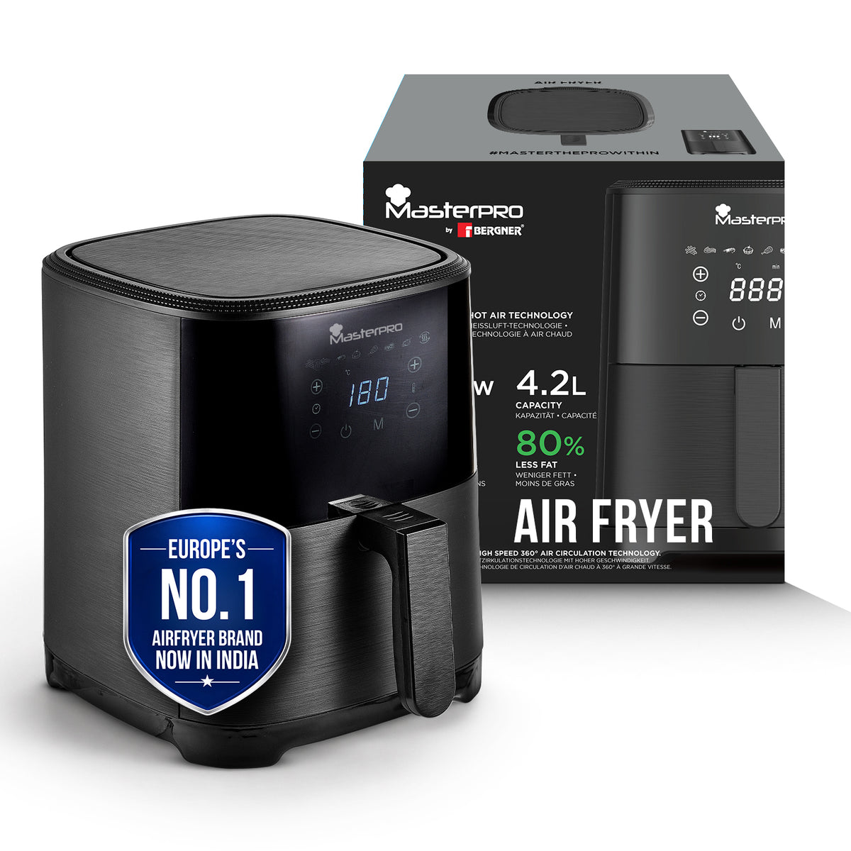 MasterPRO by Bergner Digital Air Fryer 4.2L, 1500W