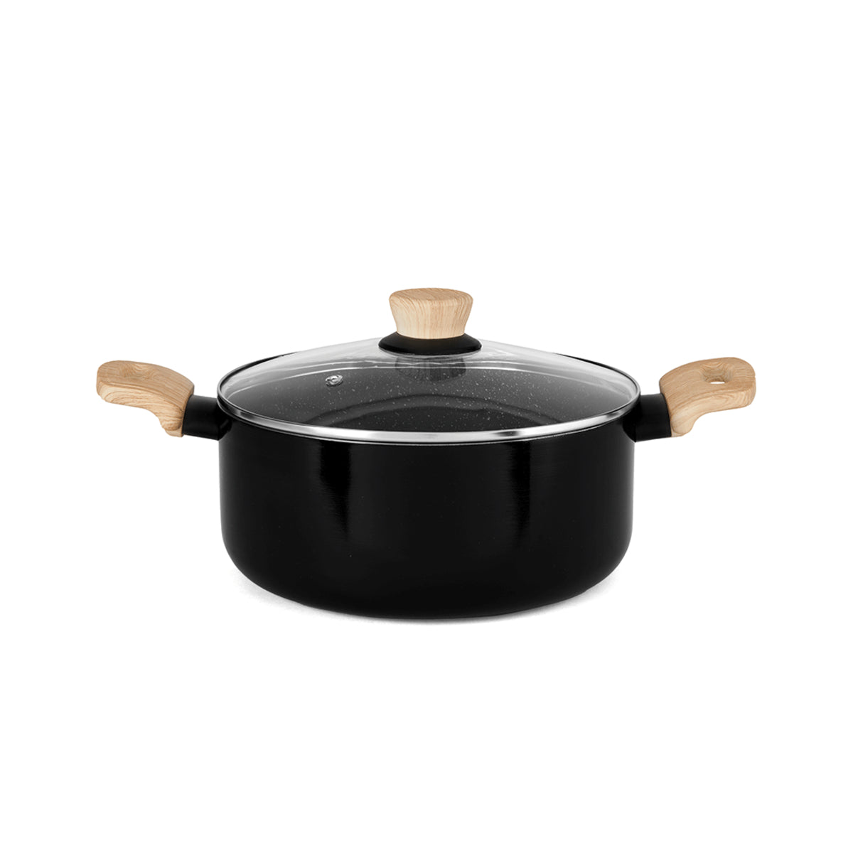 Bergner Bellini Plus Aura 5-Layer Non-Stick Casserole with Glass Lid - Induction Bottom (1-Year Warranty)