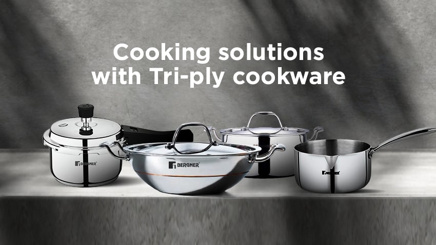 Bergner Stainless Steel Tri Ply Cookware Set Review (Saucepans
